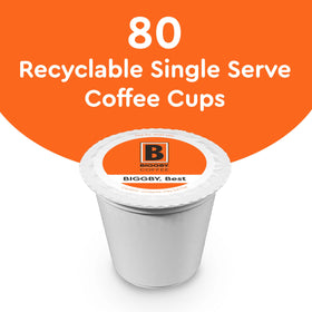 BIGGBY single-serve pods 80-count ideal for quick, consistent coffee.