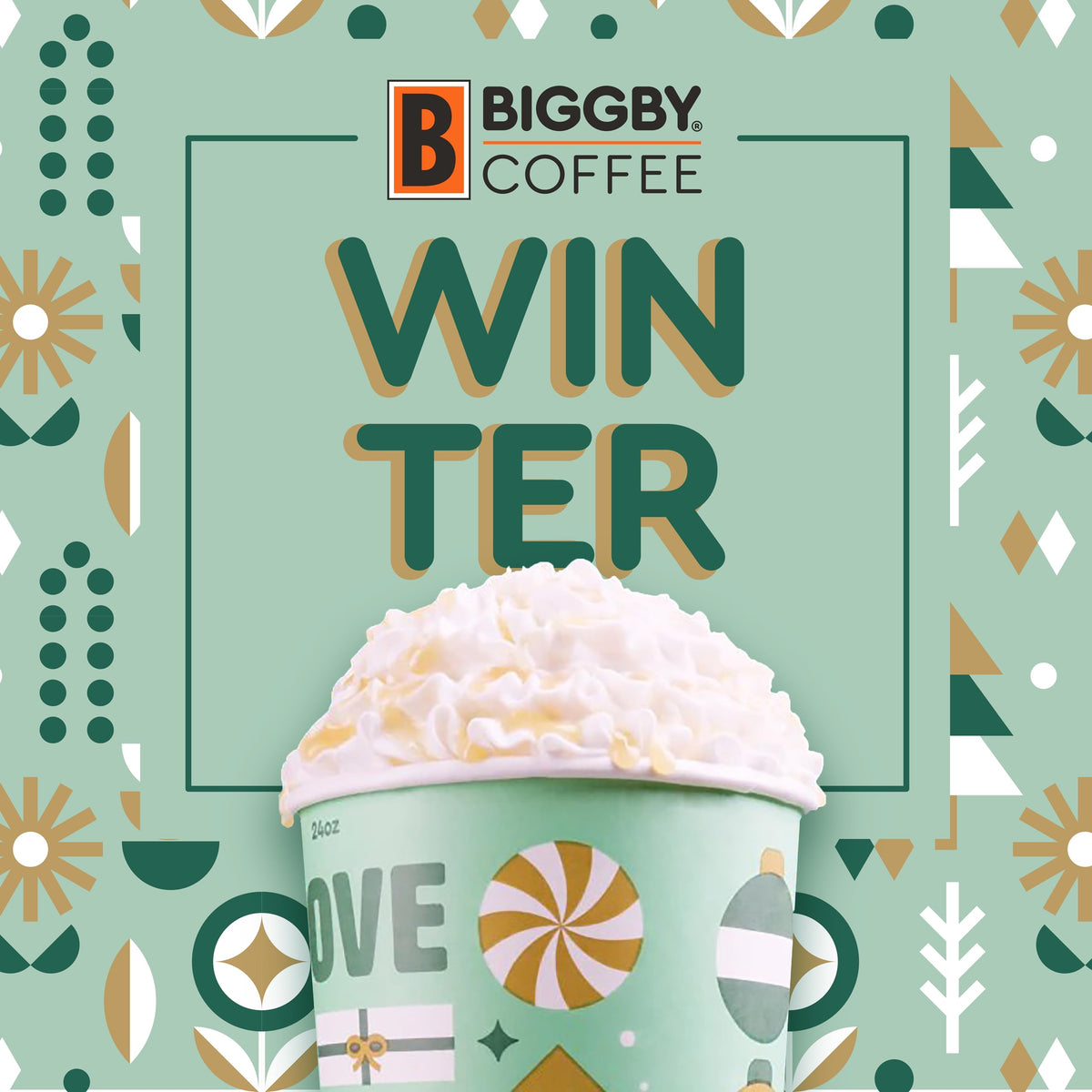 BIGGBY USA-made label on roasted coffee packaging.