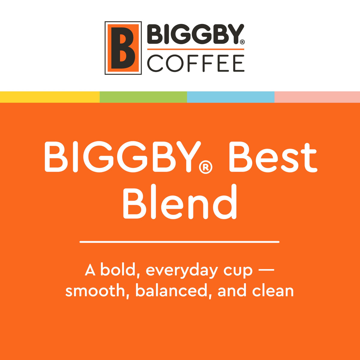 BIGGBY whole bean aroma shot highlighting rich fragrance.
