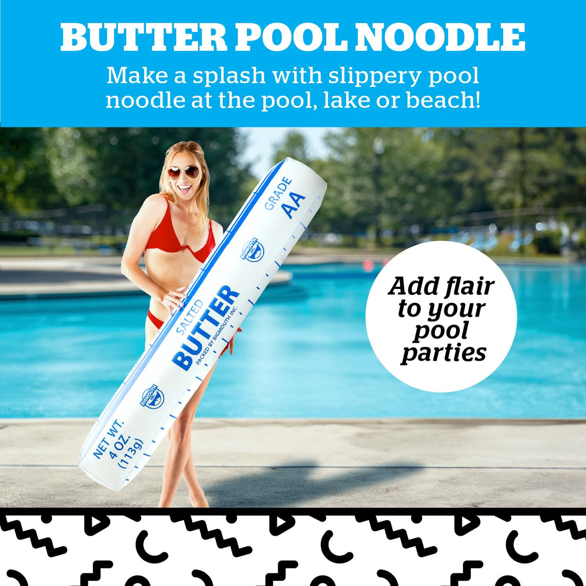 Butter Noodle float delivers a funny touch and photogenic pool moments.