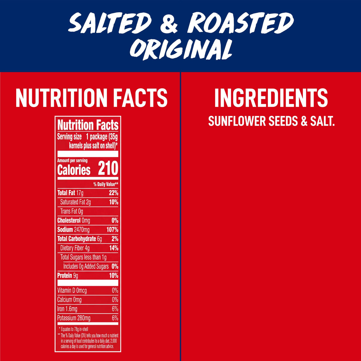 Close-up shows roasted texture and bold flavor of BIGS seeds.