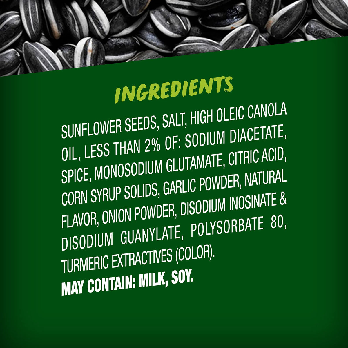 Vlasic Dill Pickle flavor label on BIGS seeds for bold taste
