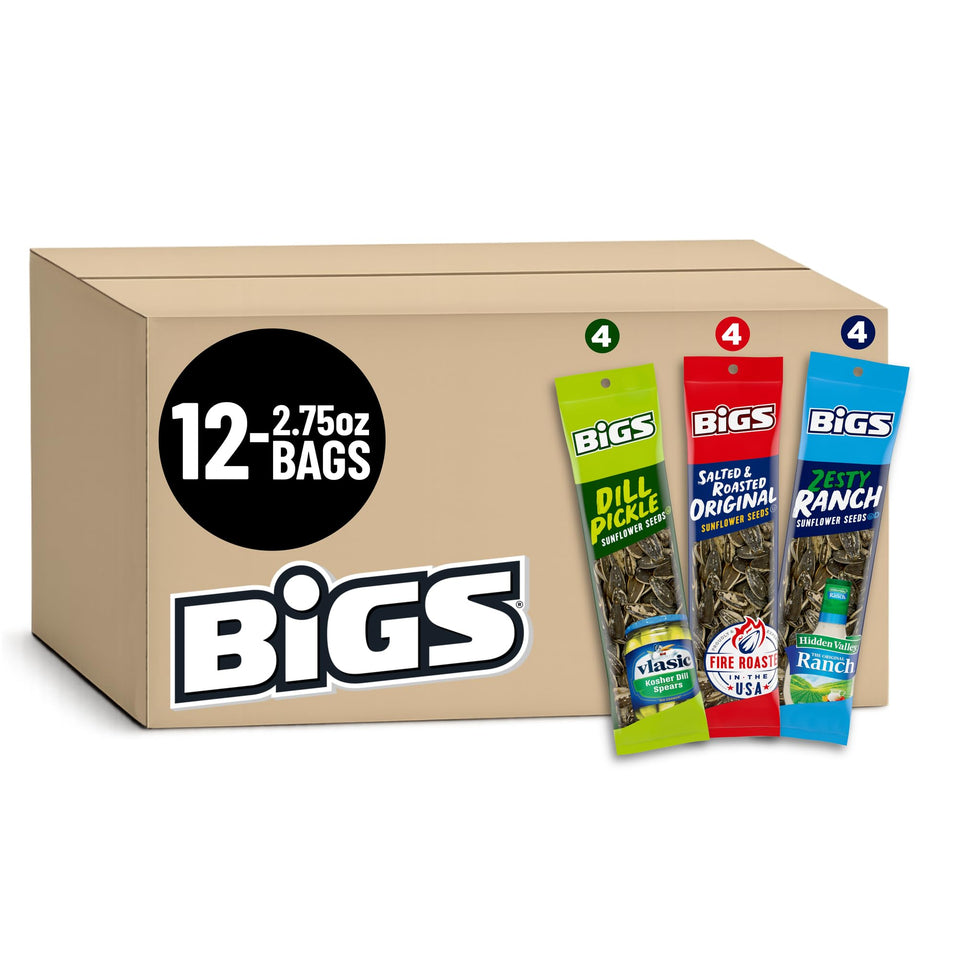 BIGS Sunflower Seeds Original flavor bag offers crisp, on-the-go snacking.