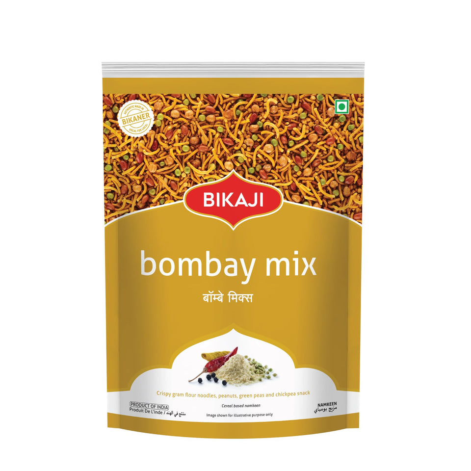 Bikaji Bombay Mix crispy sev in a bowl, ideal for party snacking.