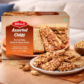 Bikaji Chikki Bar sliced peanut piece highlights nutty texture