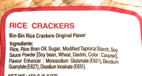 Bin Bin Rice Crackers Original snack setup ready for sharing.