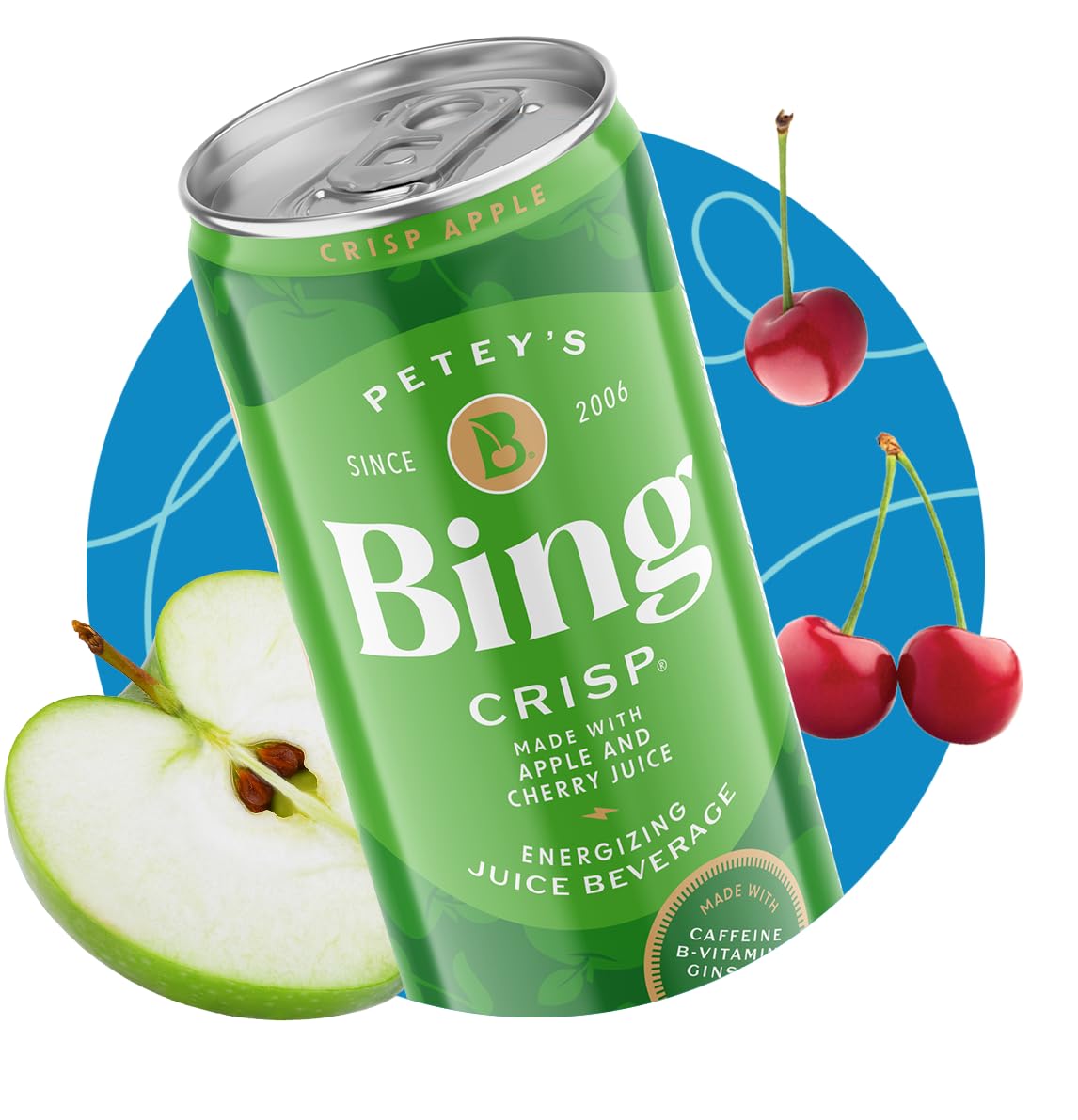 BING Black flavor can with deep berry notes and caffeine boost