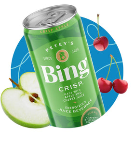BING Black flavor can with deep berry notes and caffeine boost