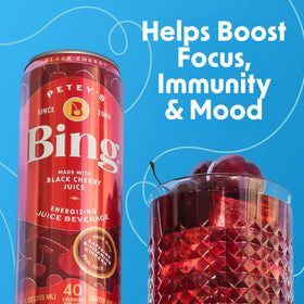 Bing Energizing Juice caffeine boost can for workouts.
