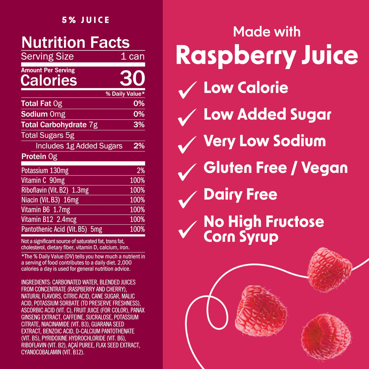 BING RAZ Raspberry pour reveals bright color and refreshing aroma