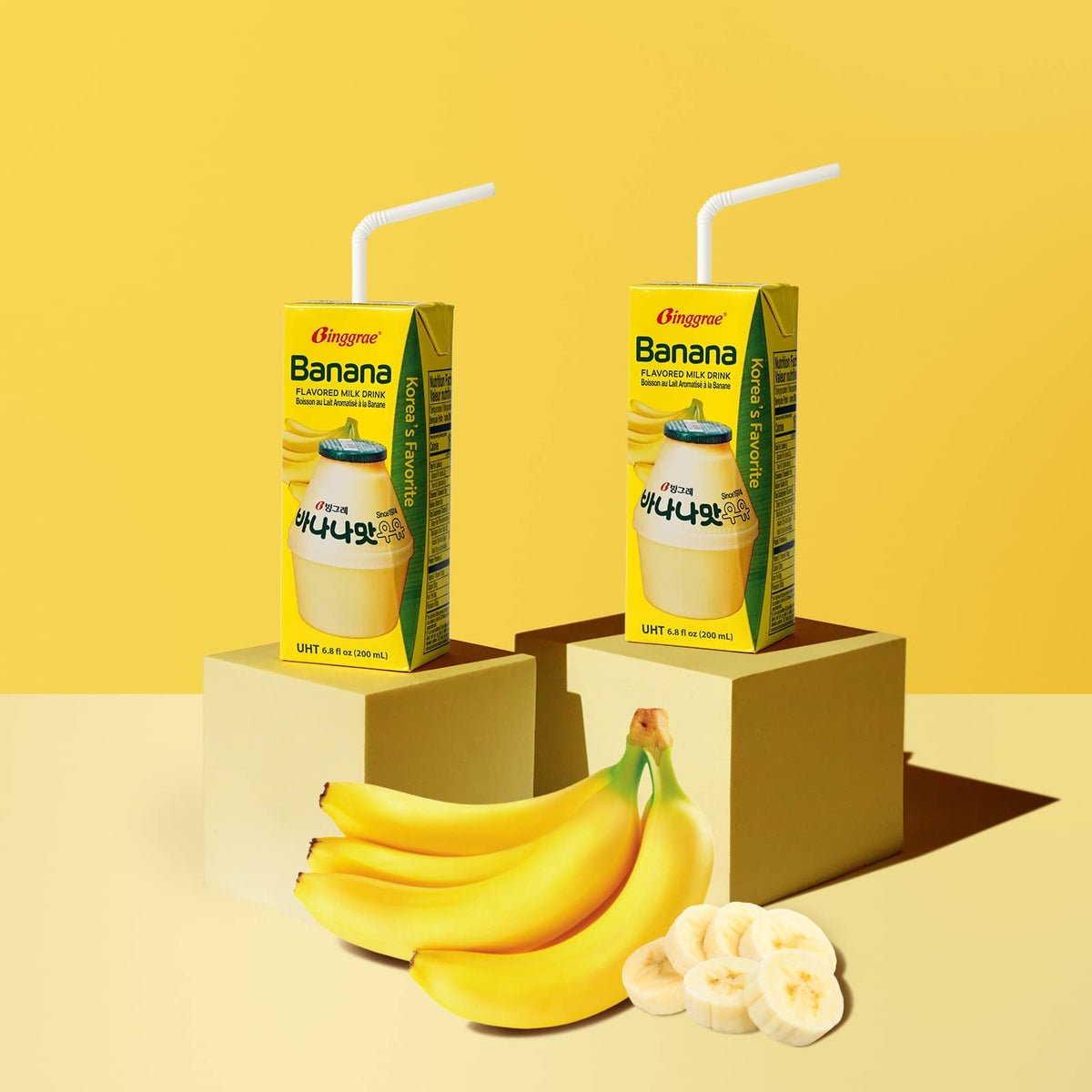 Binggrae banana milk pack containing 24 cartons for easy family stocking