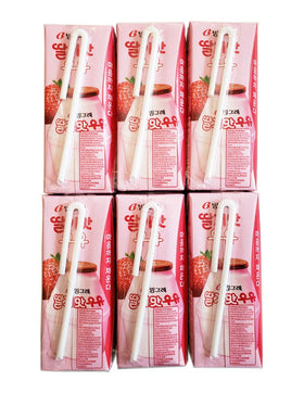 Binggrae Fresh Strawberry UHT Milk Pack 2 – shelf-stable dairy great for smoothies