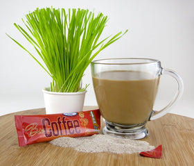 Bio Coffee front box with 32 sachets for easy daily use.