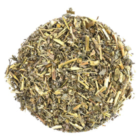 Biokoma cup of wormwood tea showcasing bold bitter notes