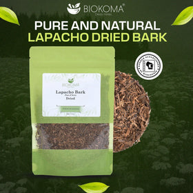Biokoma Lapacho Bark Tea brewing in a cup suggests a soothing ritual