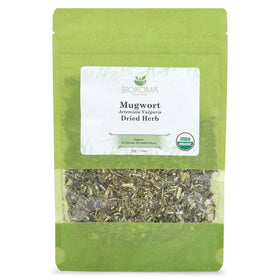 Biokoma mugwort dried leaf close-up for tea aroma and relaxation