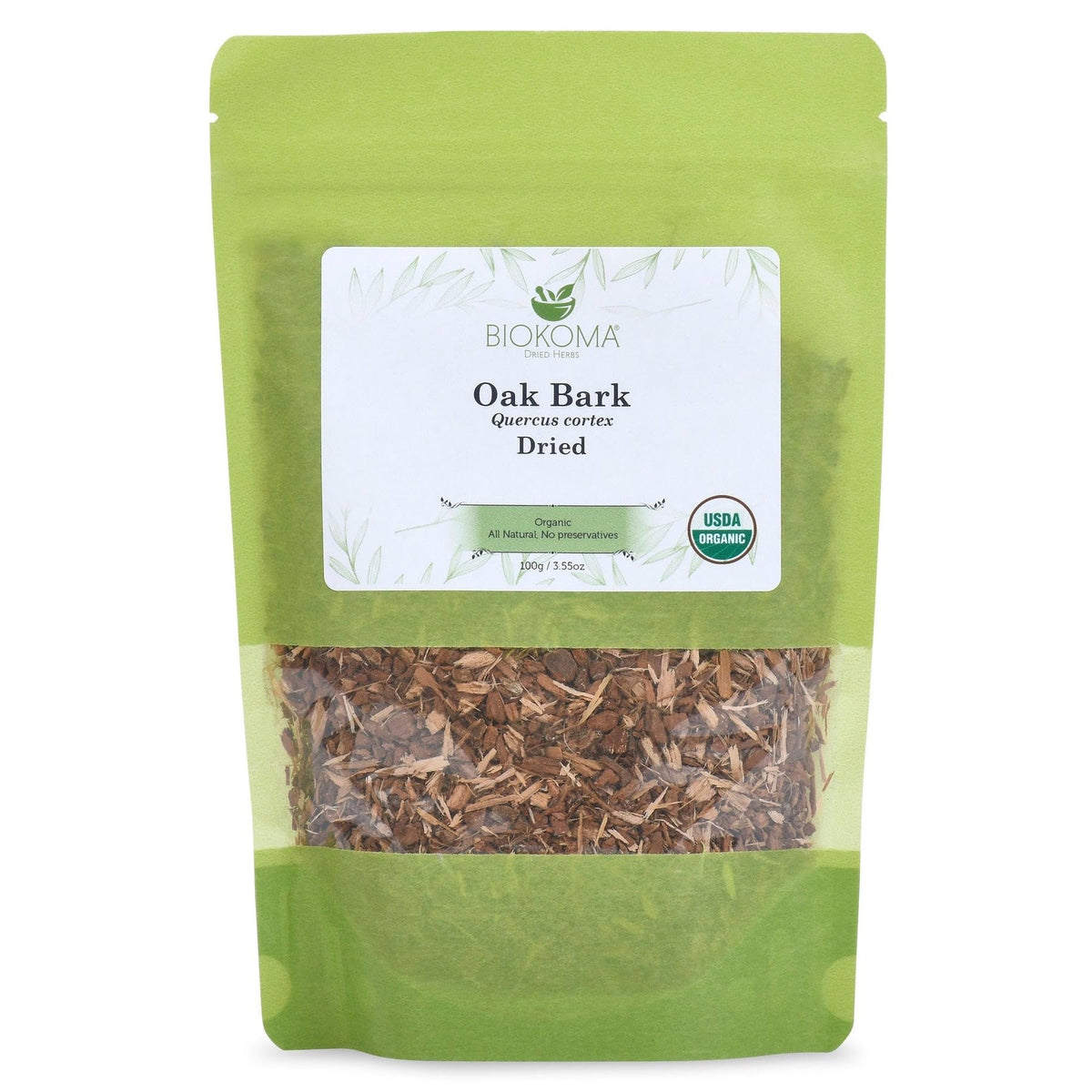 Biokoma Oak Bark loose tea leaves ready for a comforting cup.