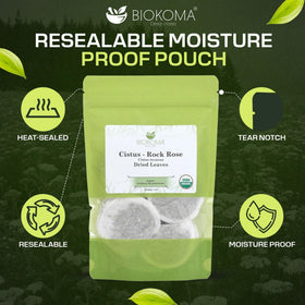 Organic Biokoma tea bags ready to brew a smooth, comforting cup