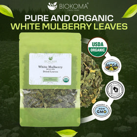 Biokoma USDA Organic White Mulberry tea pouch preserves freshness