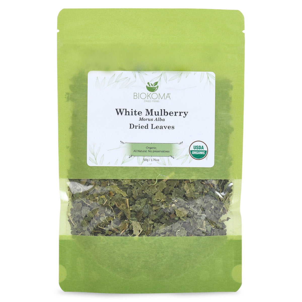 Biokoma White Mulberry Leaves for loose tea, ready to brew a gentle everyday cup