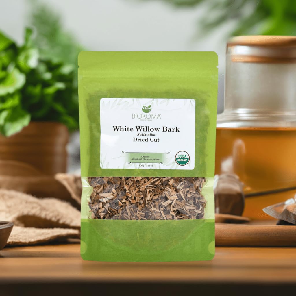 Biokoma White Willow Bark tea infuser image hints easy brewing at home