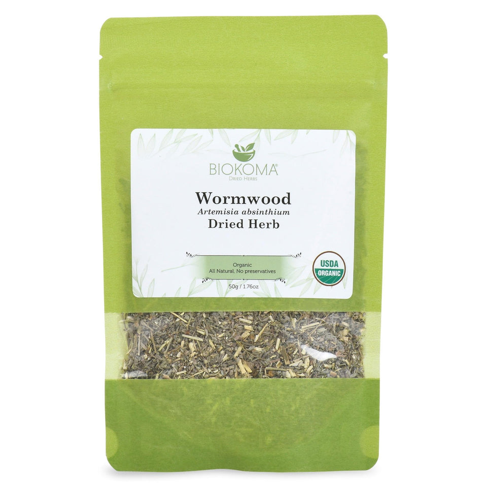 Biokoma wormwood dried herb pack for pure single-ingredient tea and blends