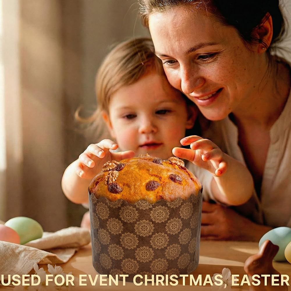 BIOL durable disposable panettone molds, 12-pack for gatherings