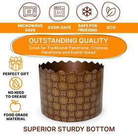 BIOL non-stick panettone mold for smooth unmolding and even rise