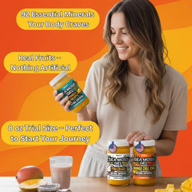 Biolore Sea Moss Gel set 24oz packaging image shows complete flavor trio