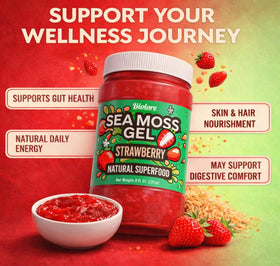 Biolore Sea Moss Gel Strawberry fridge storage keeps freshness after opening.
