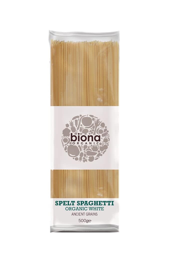 Biona Organic White Spelt Spaghetti 500g – fiber-rich pasta ideal for hearty tomato sauces