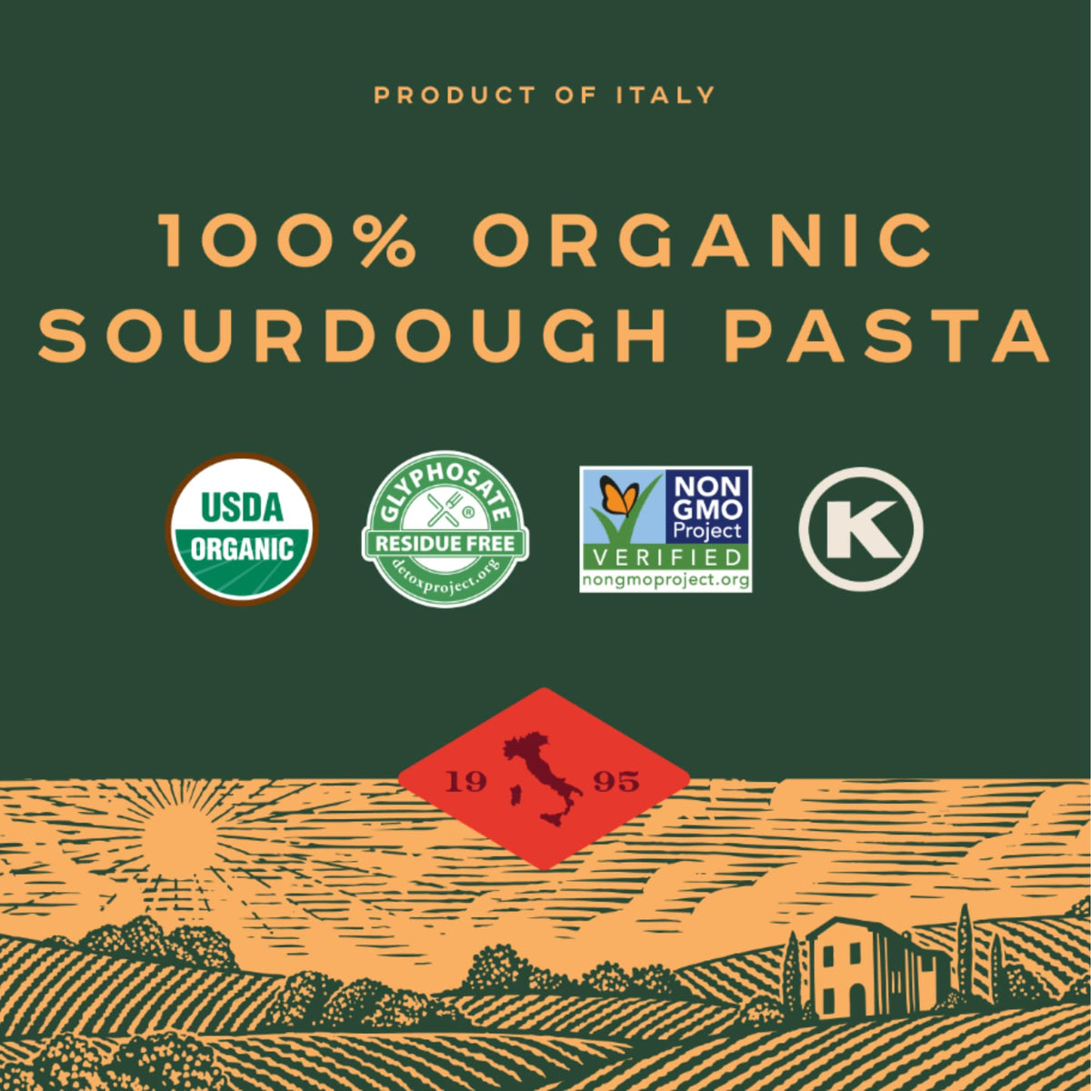 Bionaturae organic durum wheat image, premium Italian pasta made from carefully milled wheat
