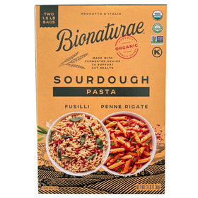 Bionaturae sourdough penne rigate pack, authentic Italian pasta for quick meals.