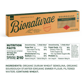 Bionaturae spaghetti bronze die texture – rough surface helps sauce cling for richer bites