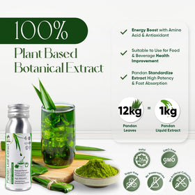 BIONUTRICIA EXTRACT pandan bottle pour for quick, authentic flavor in recipes.