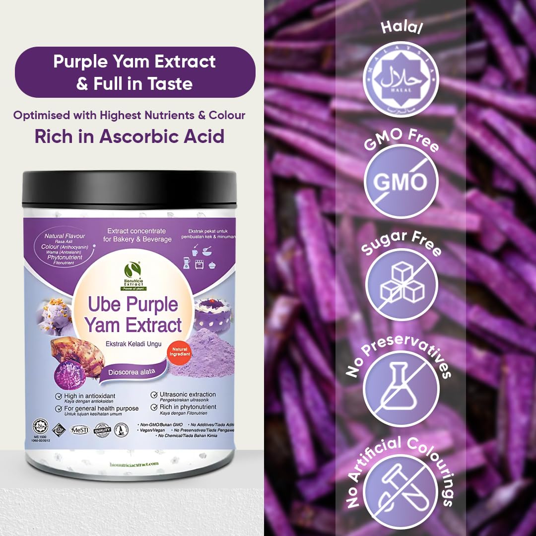 BIONUTRICIA EXTRACT Ube powder boosts boba milk tea flavor