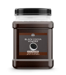 Birch & Meadow Black Cocoa Powder packaging highlights premium Dutch-processed cocoa for rich desserts.