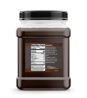 Birch & Meadow Black Cocoa Powder pour shows smooth texture ideal for dark chocolate bakes.