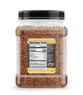 Birch & Meadow flax seeds packaging close-up highlighting convenient USA packaging