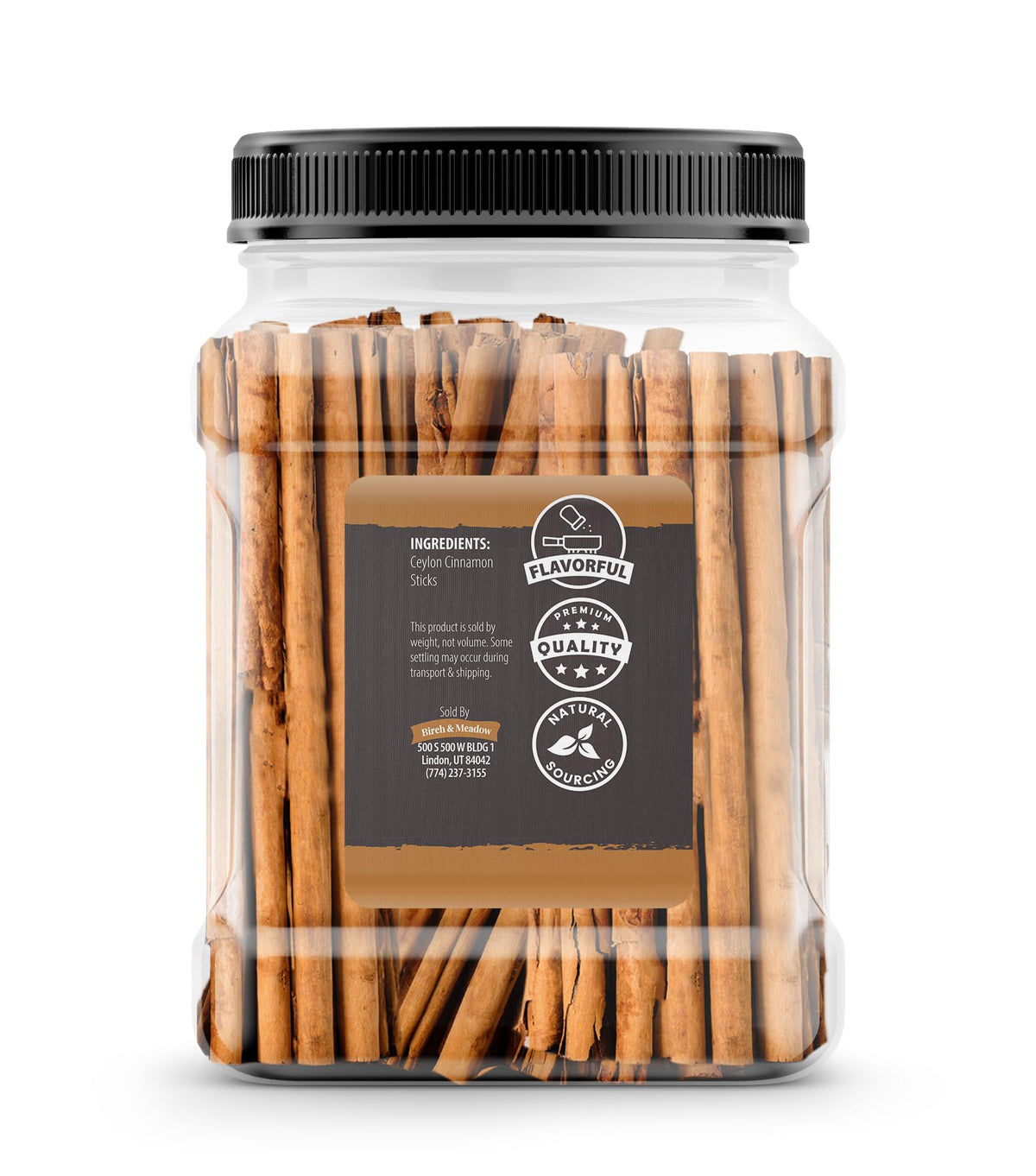 Birch & Meadow Ceylon Cinnamon sticks in jar for simmering aroma