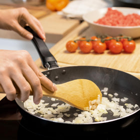 Birch & Meadow chopped onions in a soup bowl enriching broths with savory notes.