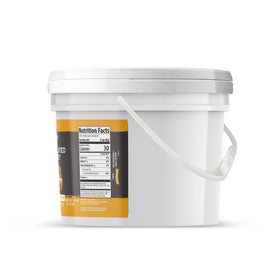 Birch & Meadow granulated honey used in a baking dish for rich flavor.