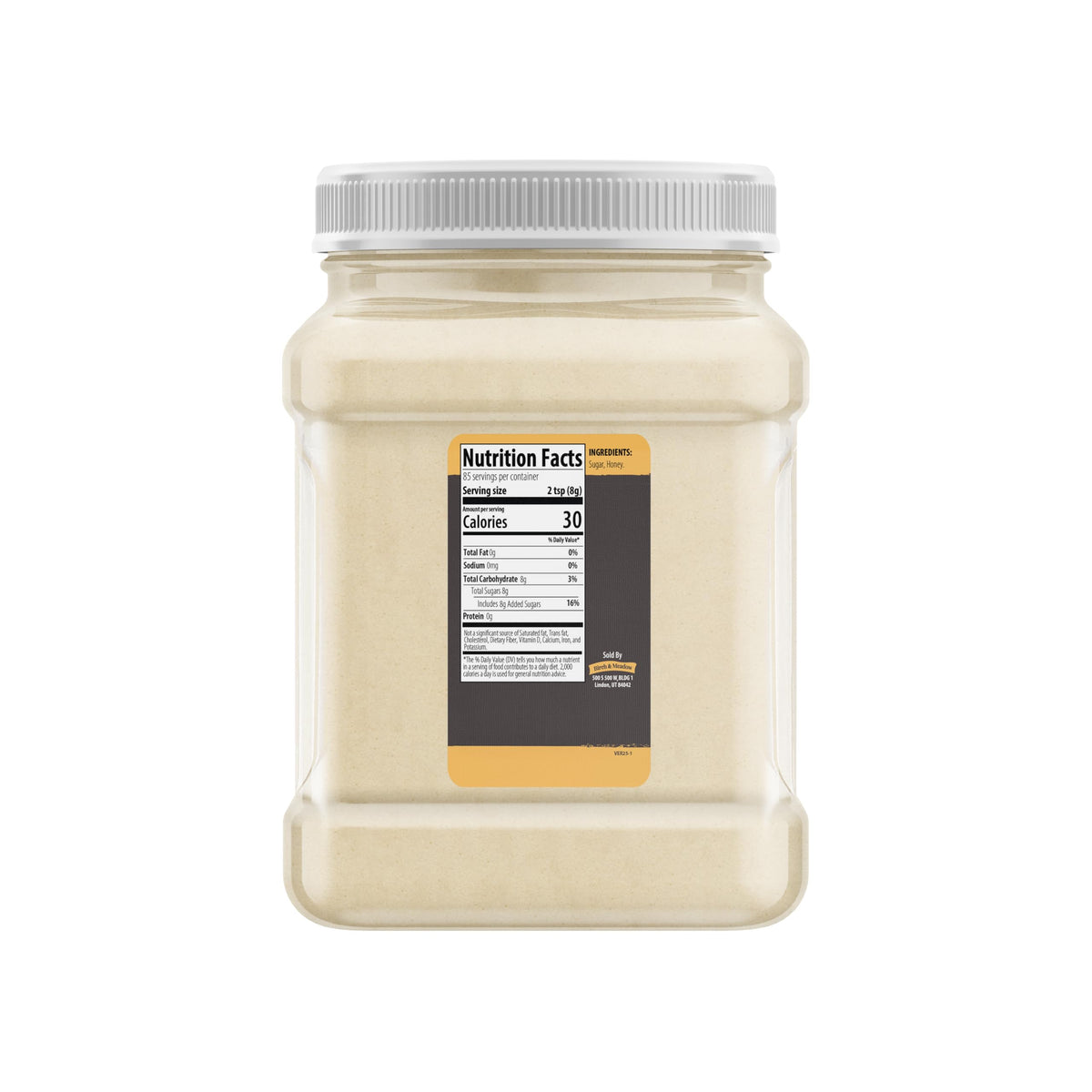 Birch & Meadow honey powder tea cup image, showcasing natural sweetness for beverages.