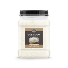 Birch & Meadow rice flour packaging displays gluten-free product for bakers