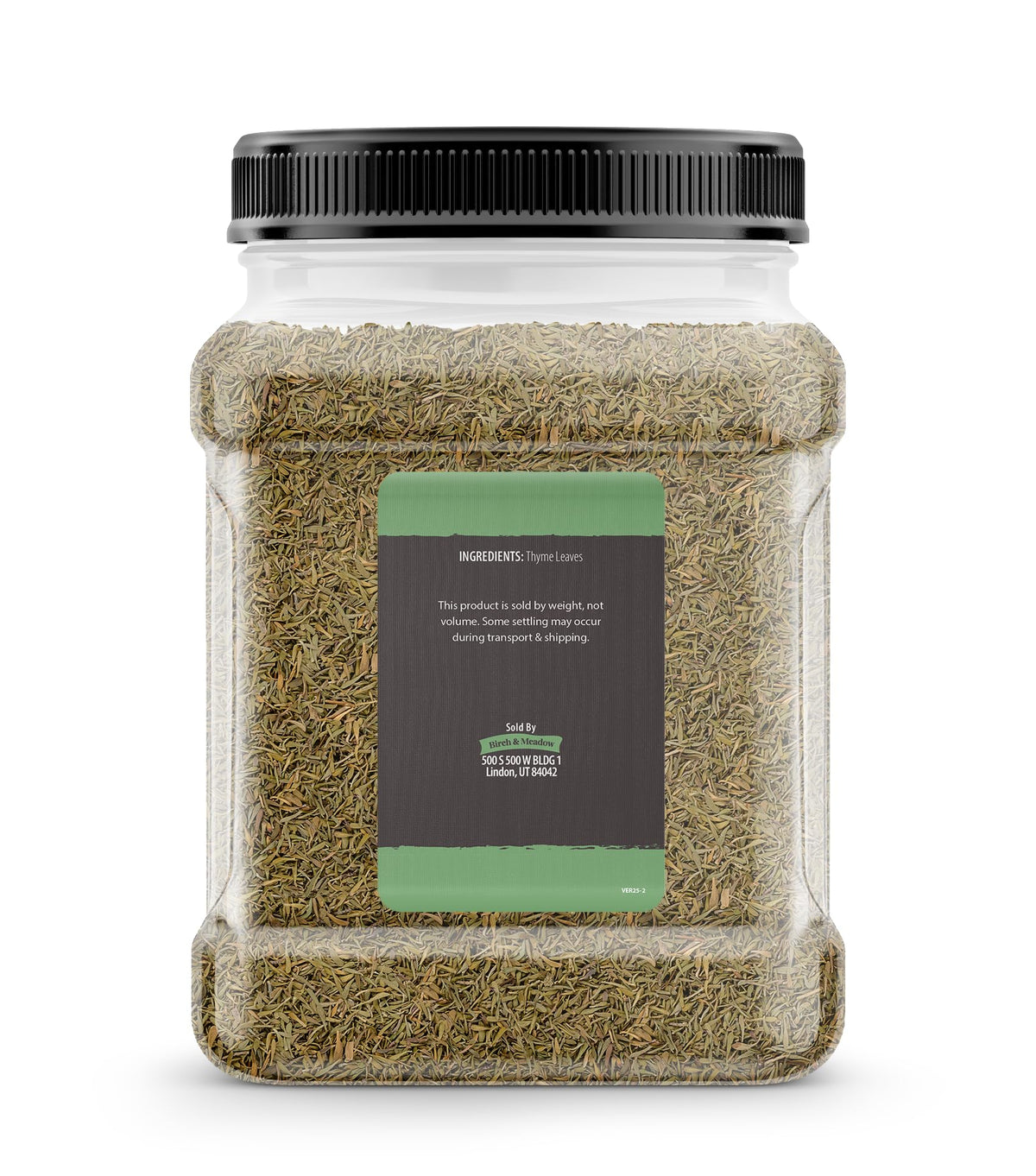 Birch & Meadow thyme leaves sprinkled on pasta, enhancing aroma and flavor.