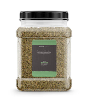 Birch & Meadow thyme leaves sprinkled on pasta, enhancing aroma and flavor.