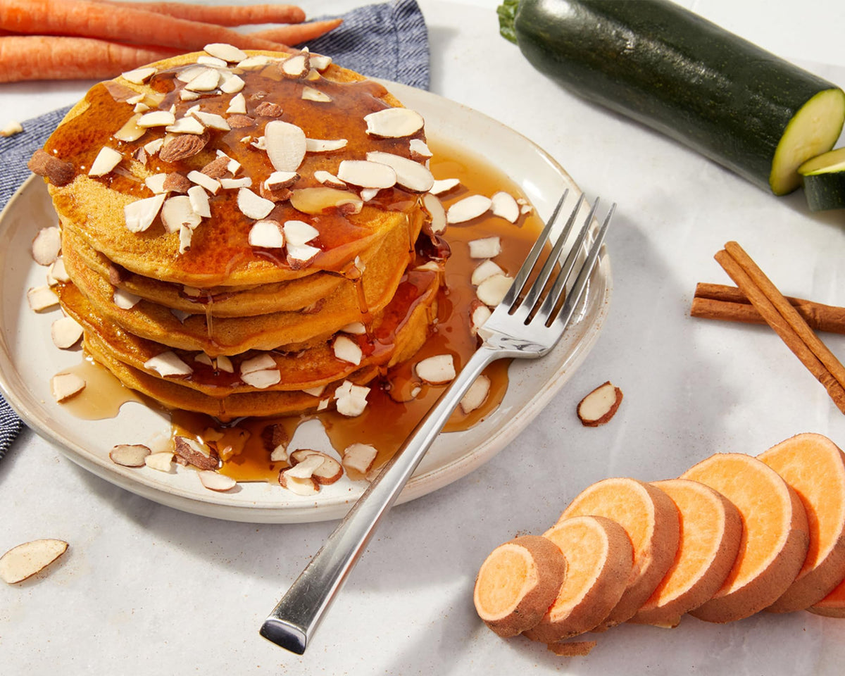 Birch Benders paleo waffle option in a stacked presentation.