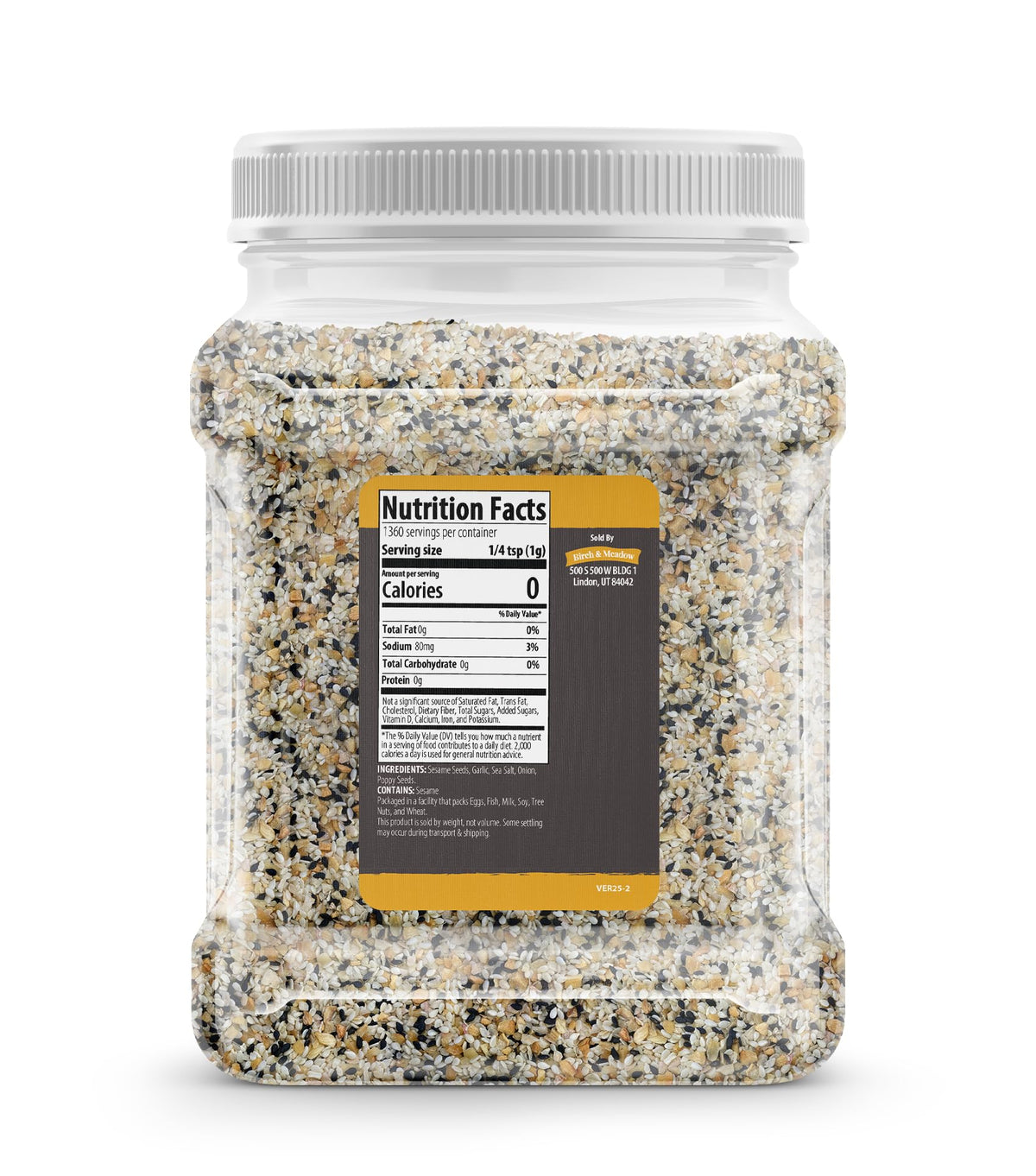 Birch & Meadow Everything Bagel Seasoning close-up showing crunchy texture.