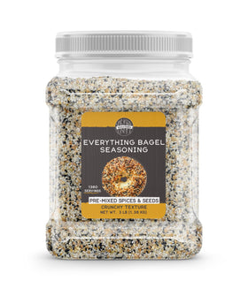 Birch & Meadow Everything Bagel Seasoning jar front view for easy flavoring.