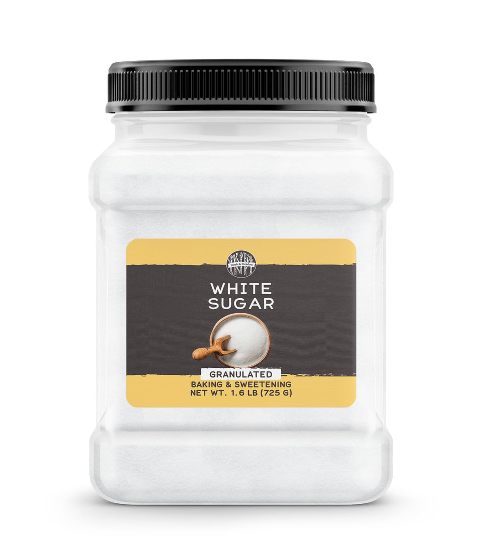 Birch & Meadow granulated sugar package for precise baking measurements.